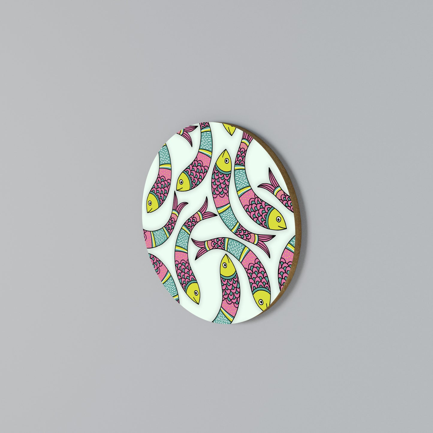 INDIAN FISH Round Wall Art