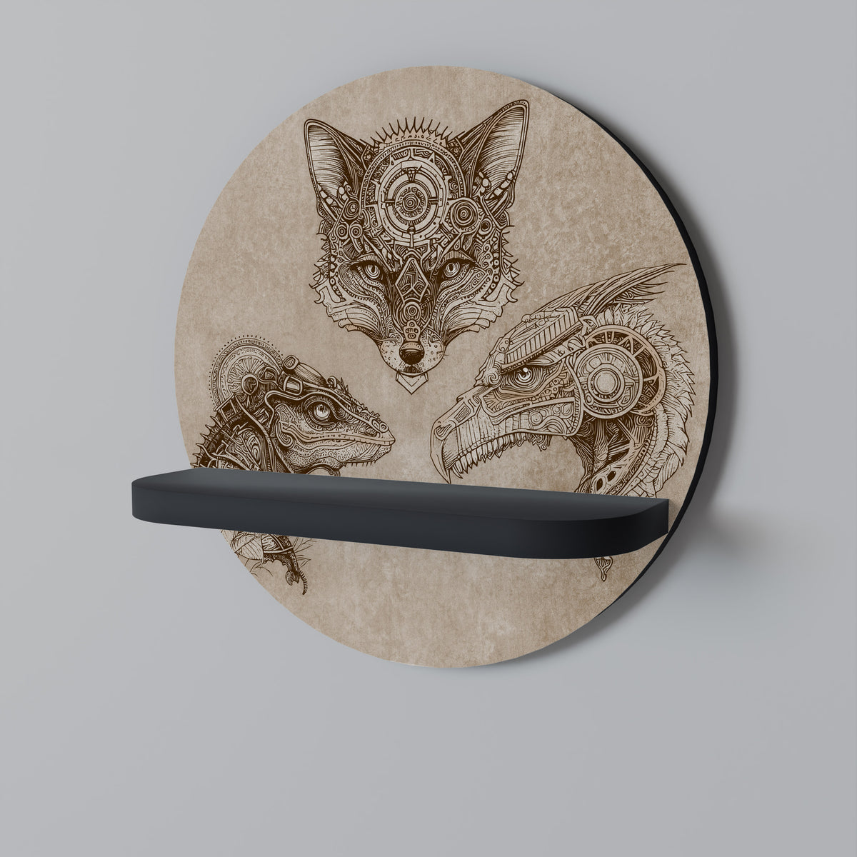 STEAMPUNK TRIO Art Shelf