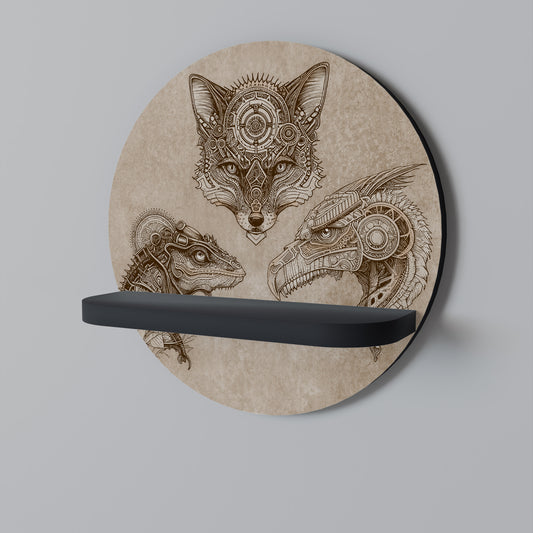 STEAMPUNK TRIO Art Shelf