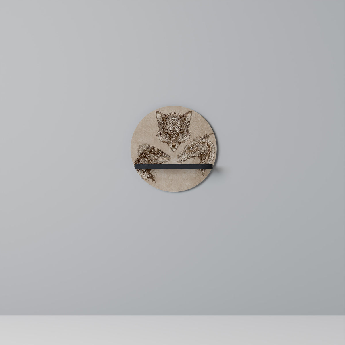 STEAMPUNK TRIO Art Shelf