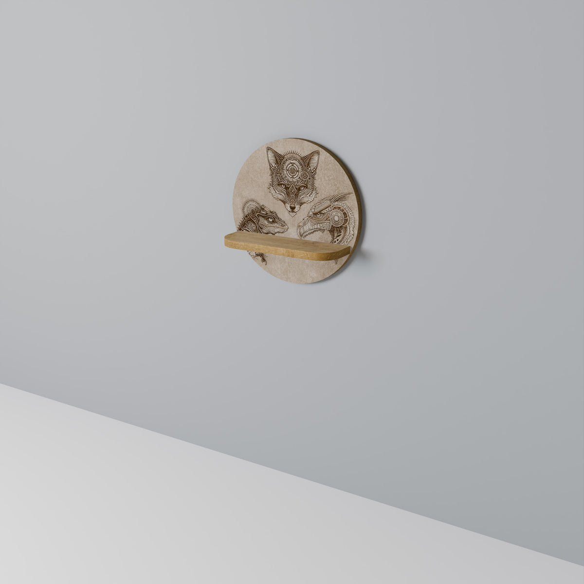 STEAMPUNK TRIO Art Shelf