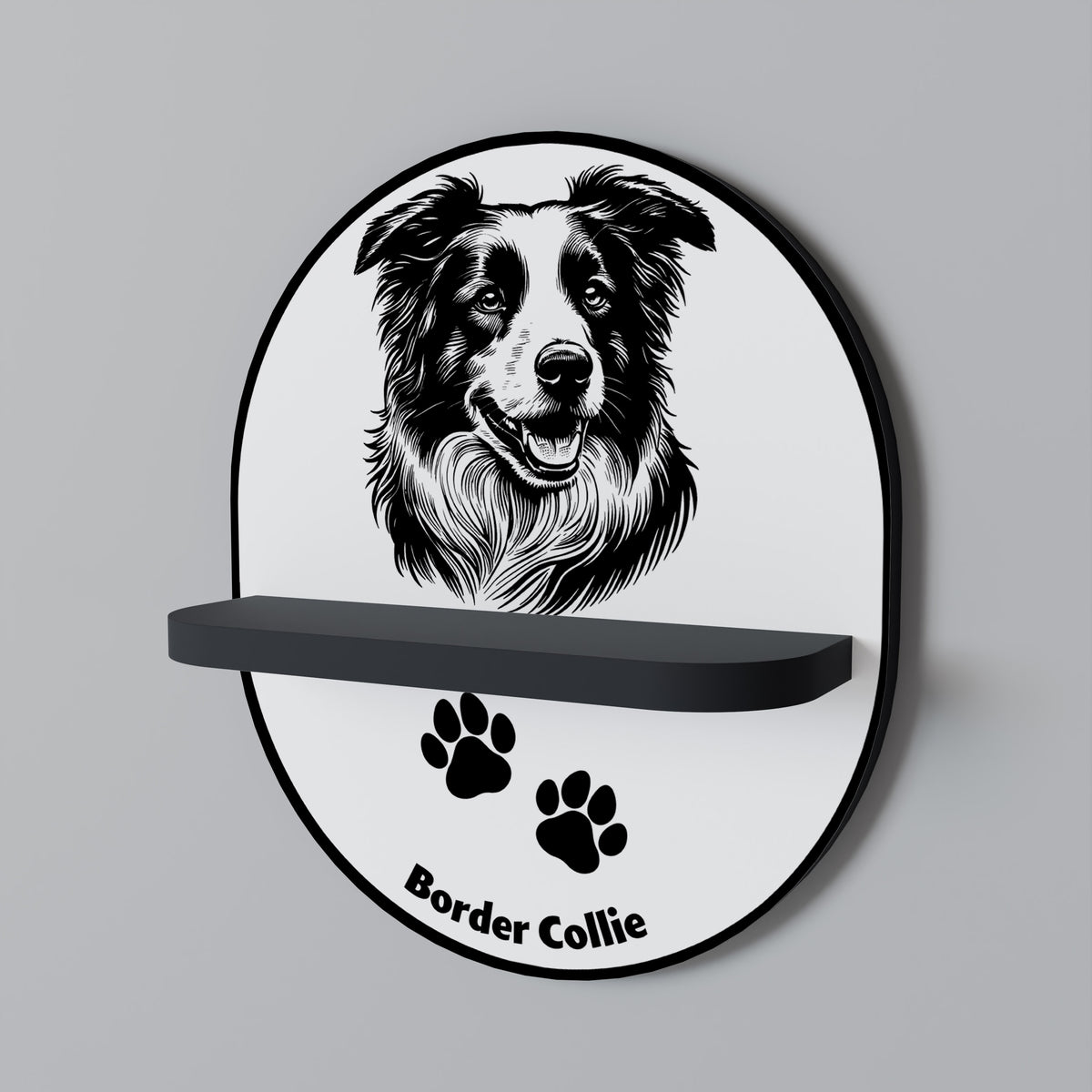 BORDER COLLIE Art Shelf