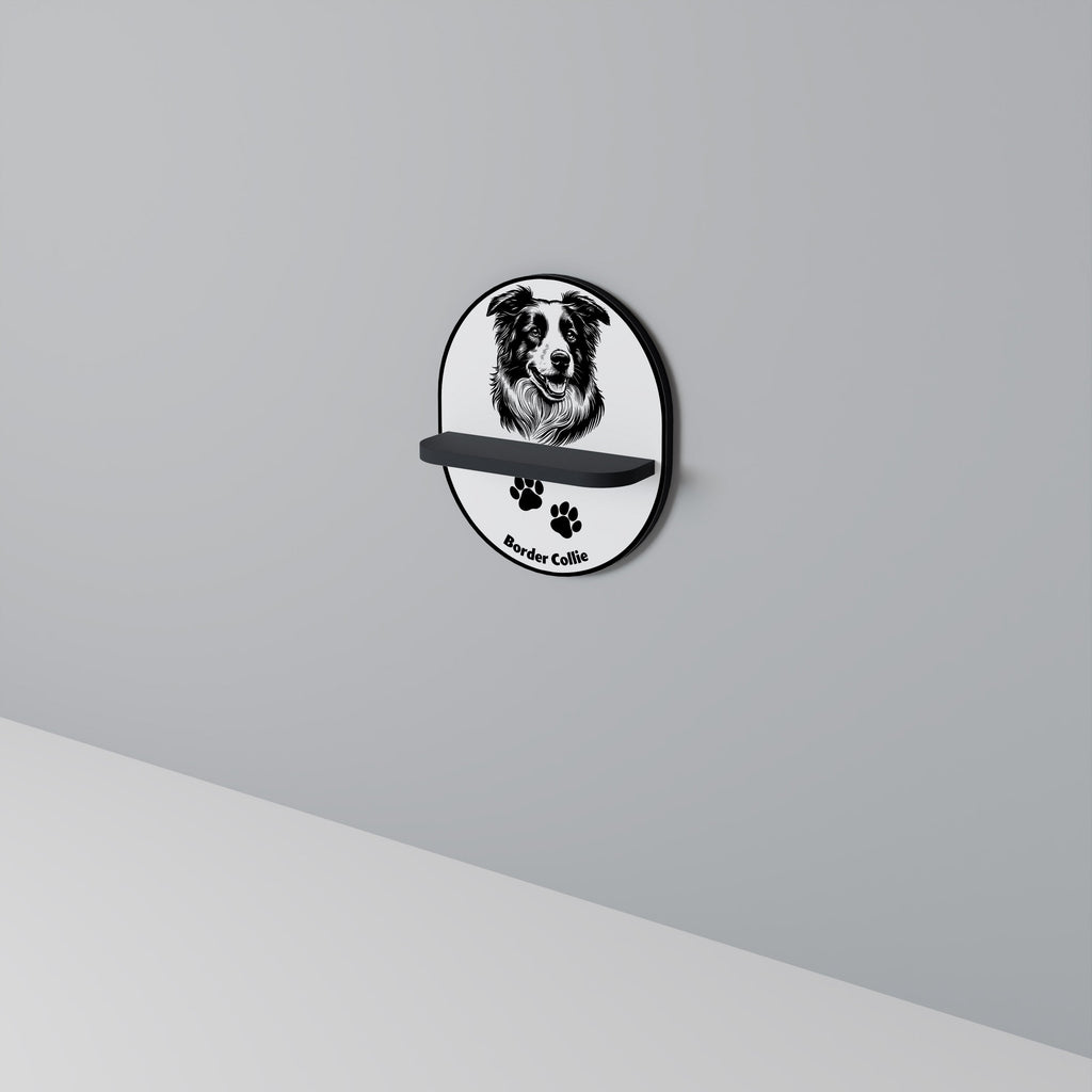 Étagère ovale BORDER COLLIE en finition noire