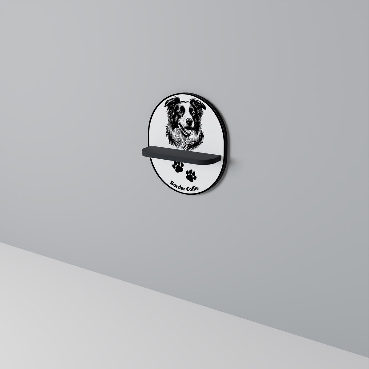 BORDER COLLIE Art Shelf