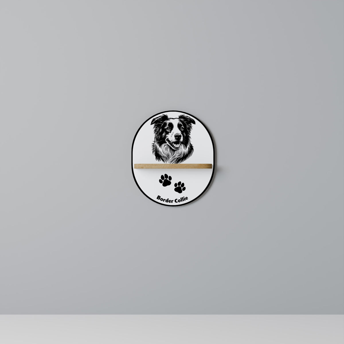 BORDER COLLIE Art Shelf
