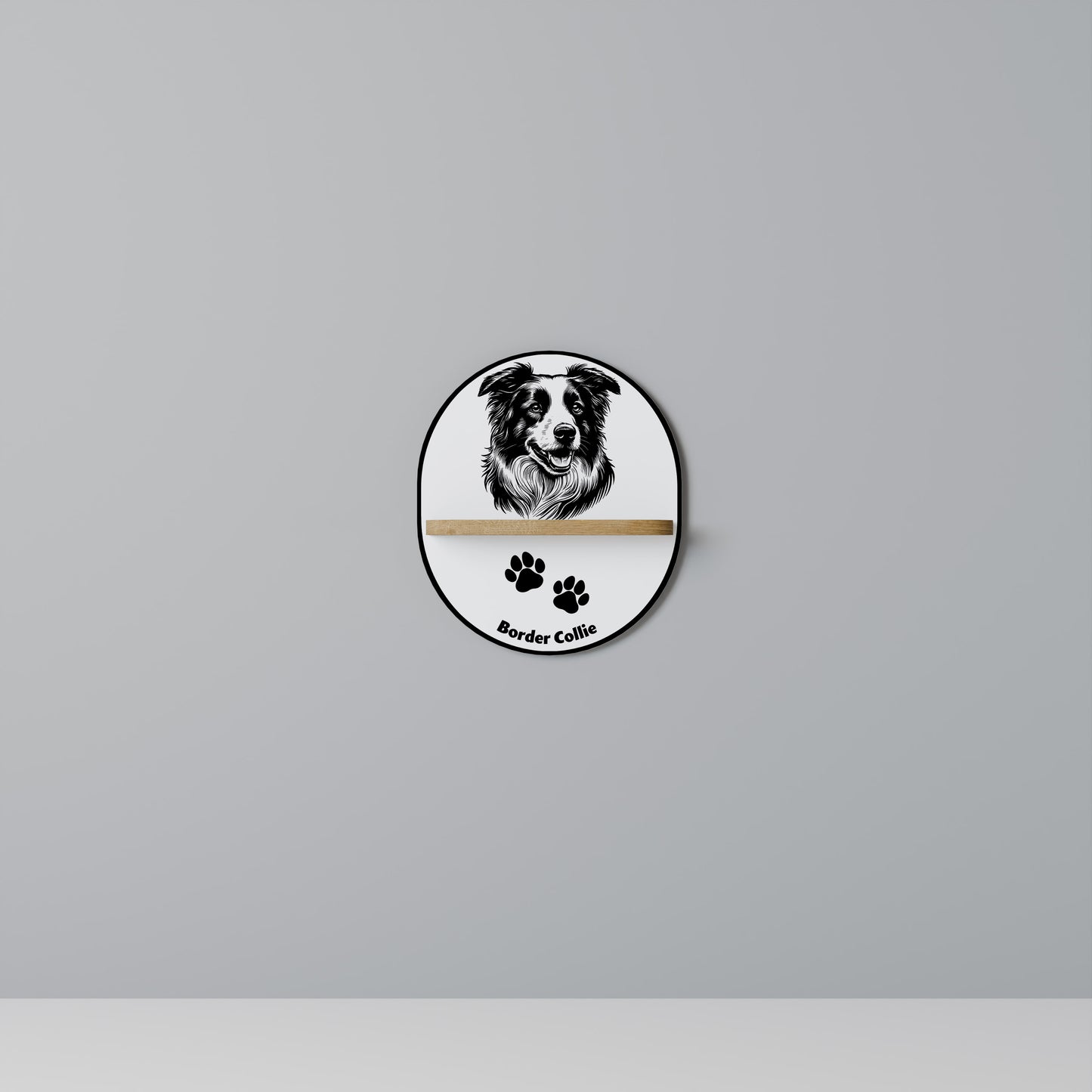 BORDER COLLIE Art Shelf