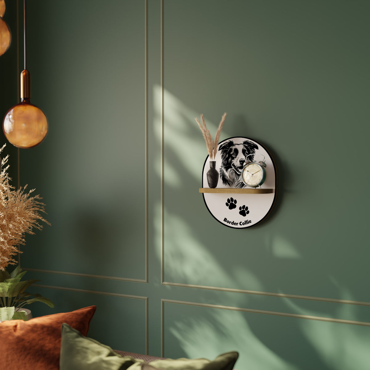 BORDER COLLIE Art Shelf