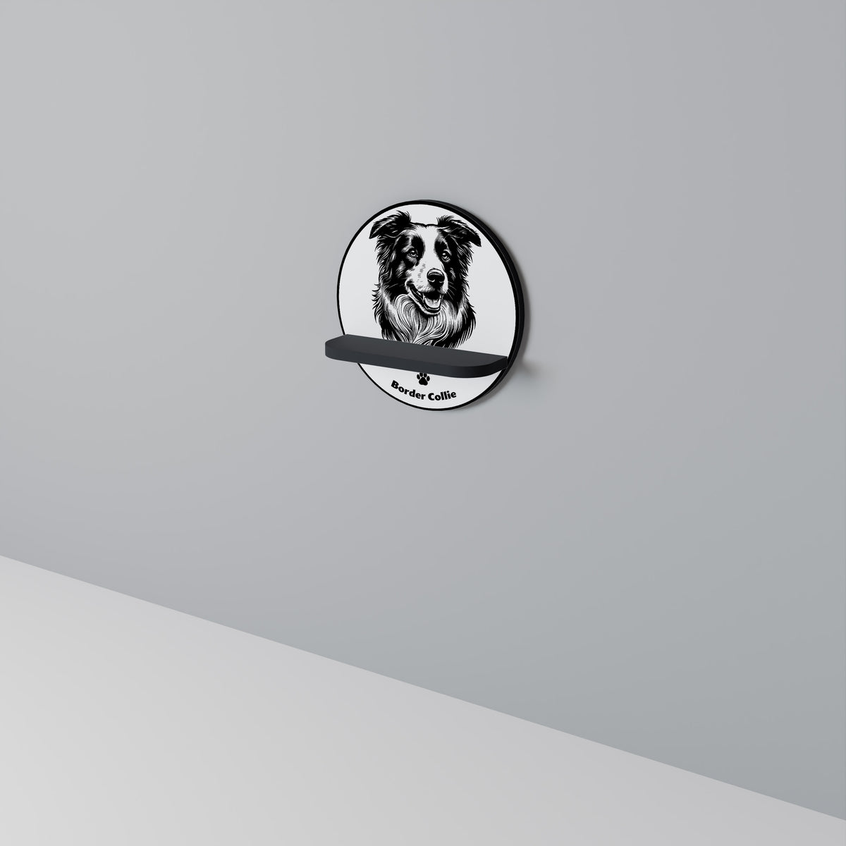 BORDER COLLIE Art Shelf