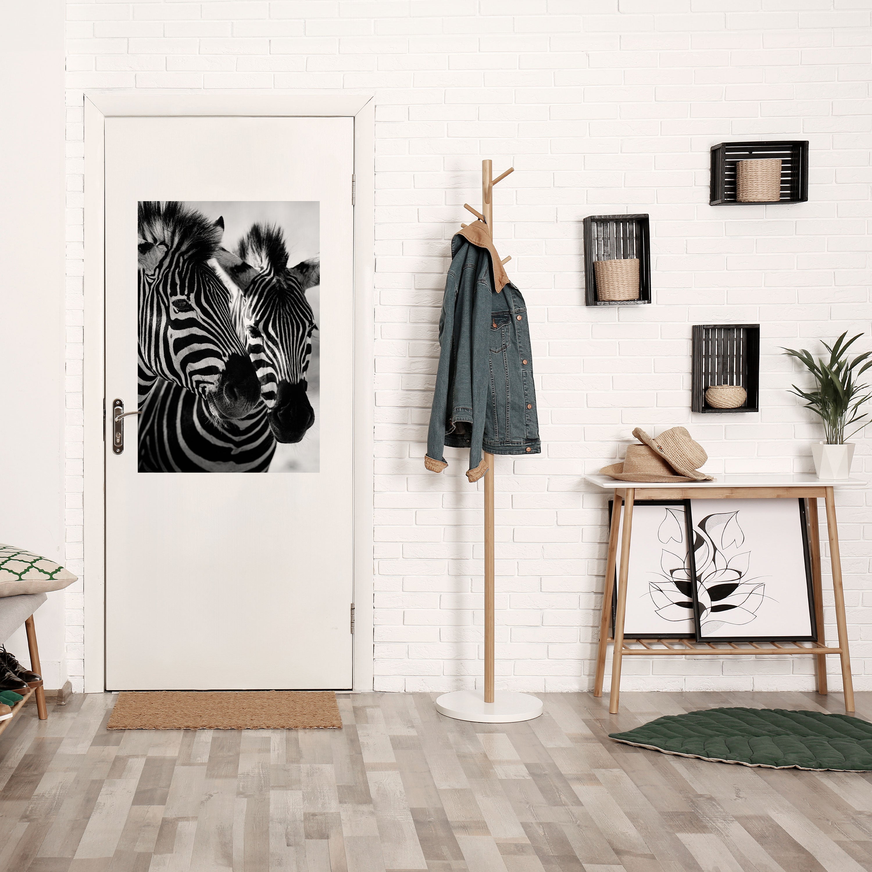 Affiche verticale autocollante « SYMPHONIE À RAYURES »