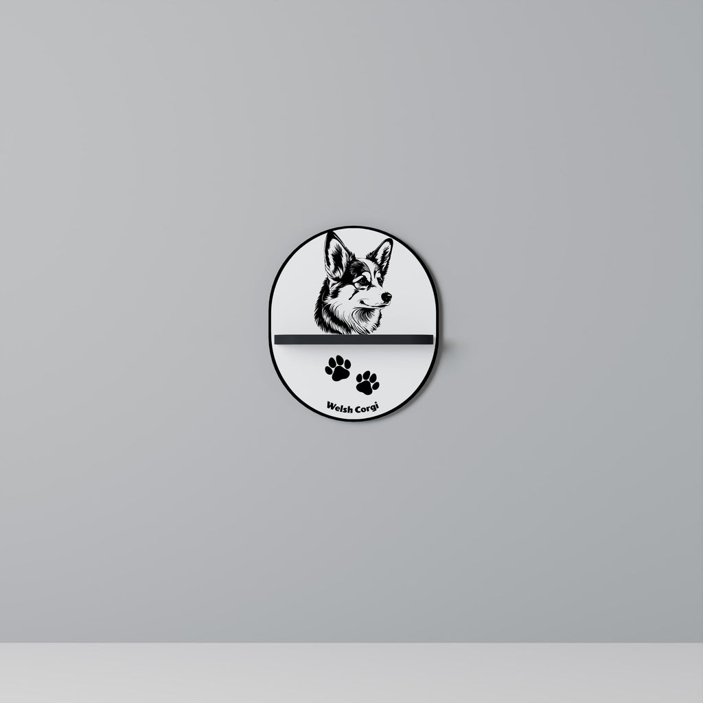 Étagère ovale WELSH CORGI PEMBROKE en finition noire