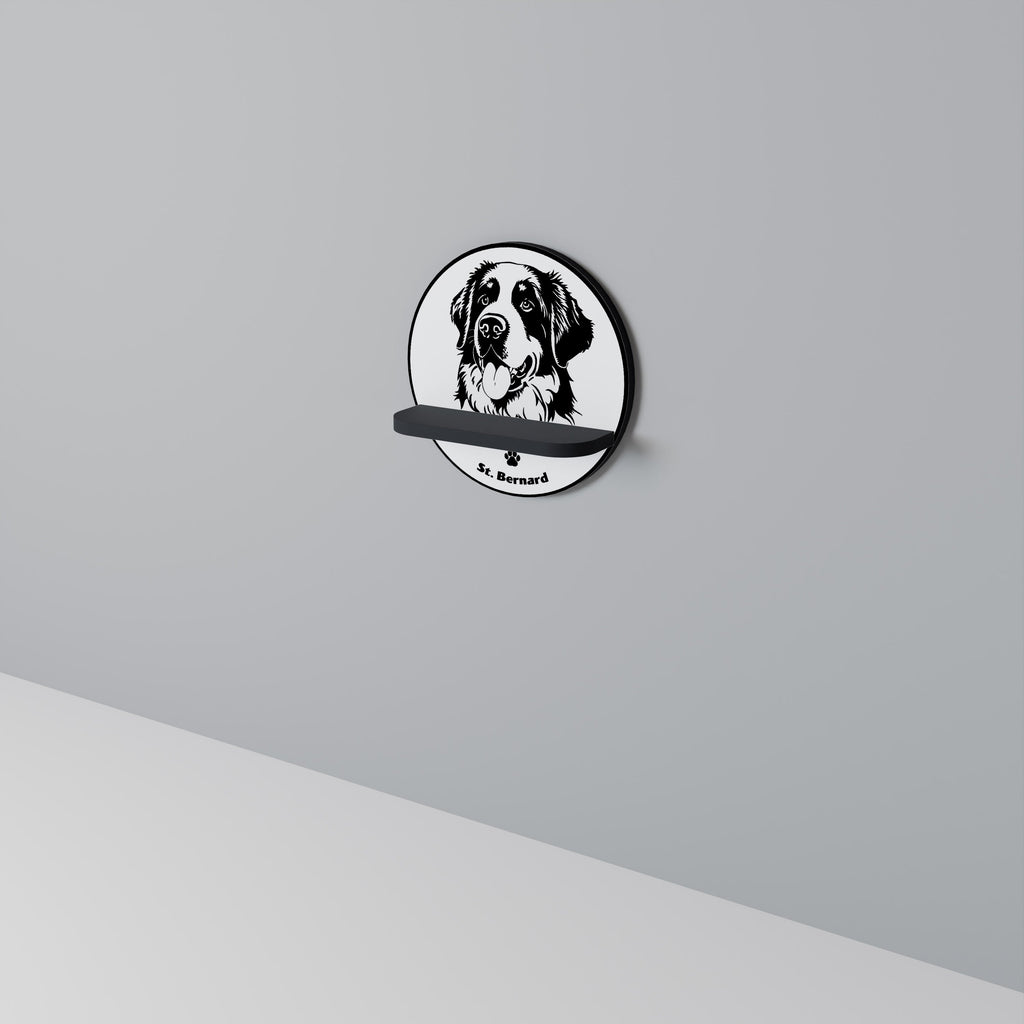 Étagère ronde SAINT BERNARD en finition noire