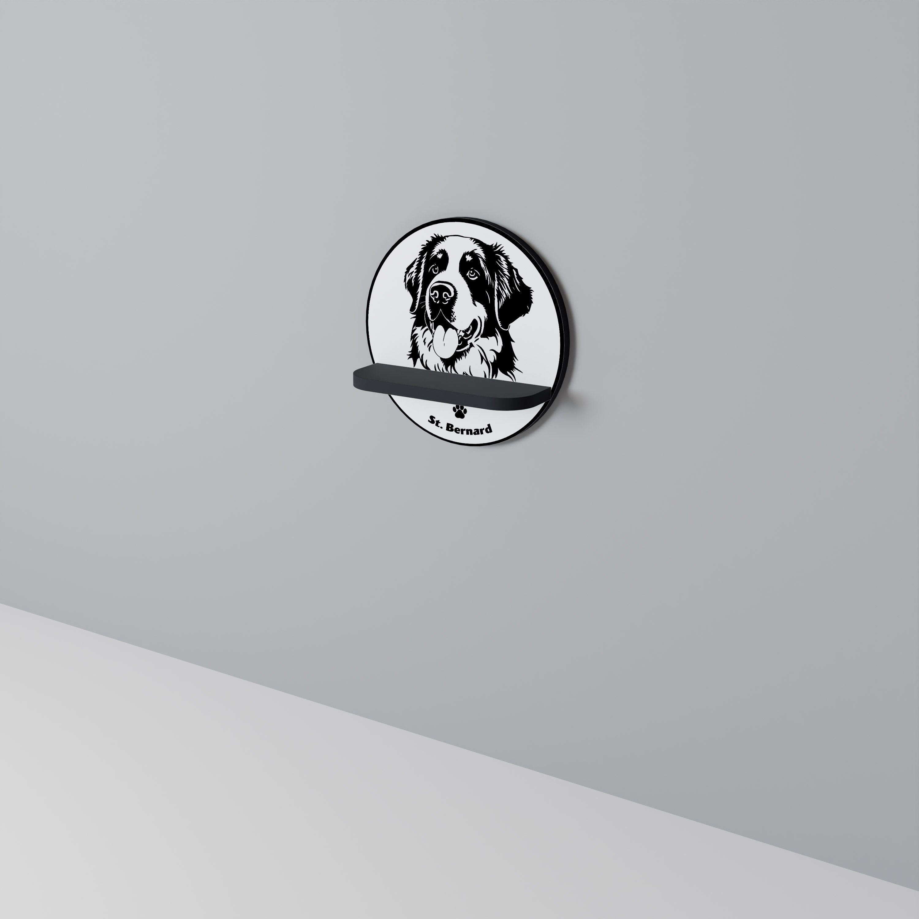 Étagère ronde SAINT BERNARD en finition noire