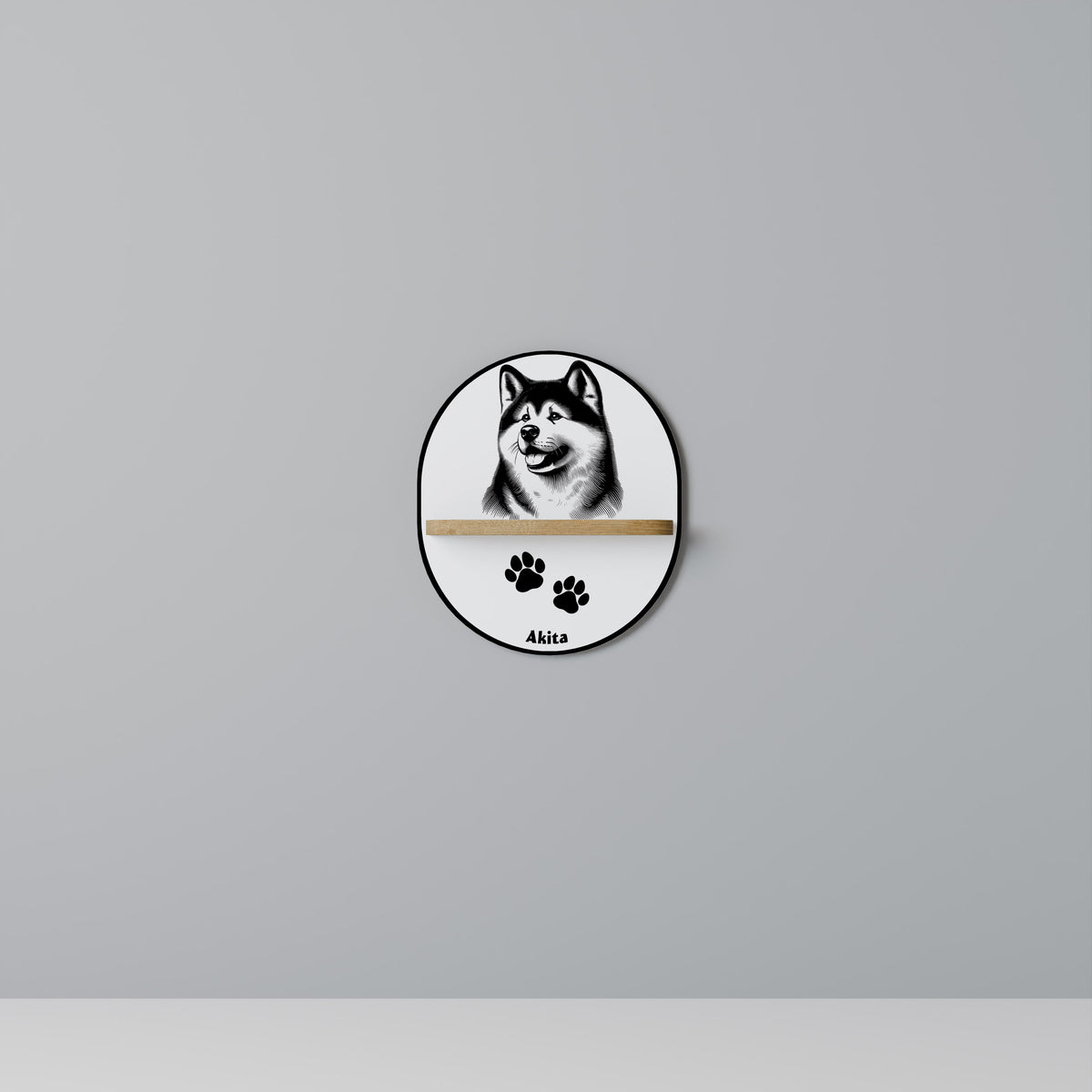AKITA DOG Art Shelf
