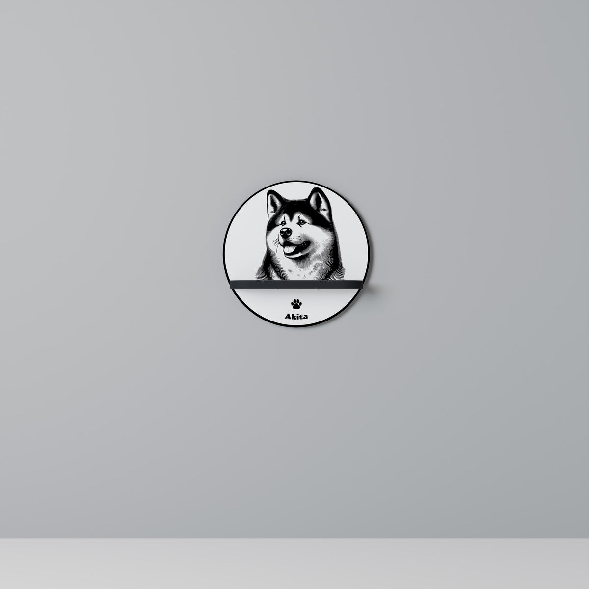 AKITA DOG Art Shelf