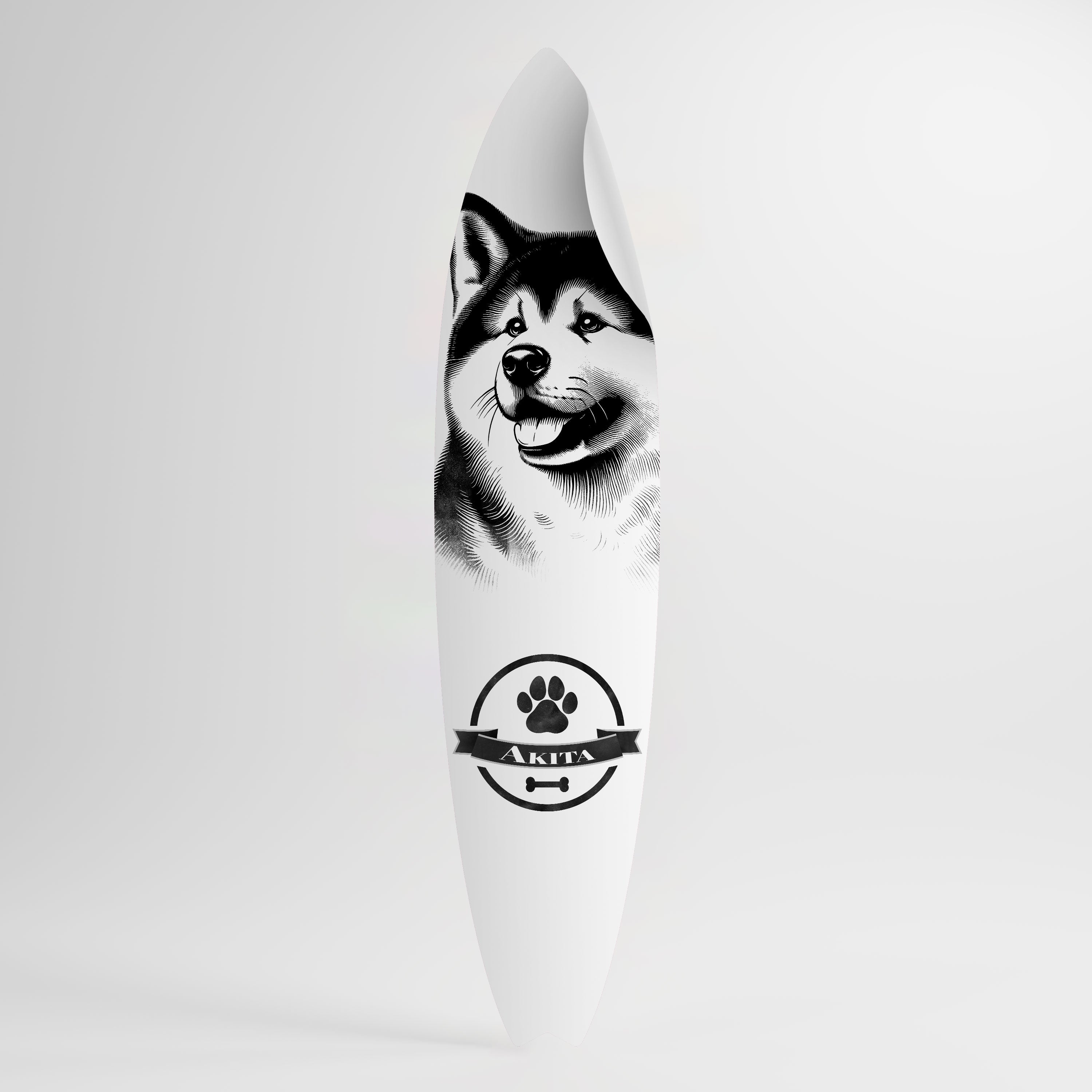 AKITA DOG Peel and Stick Surfboard Sticker
