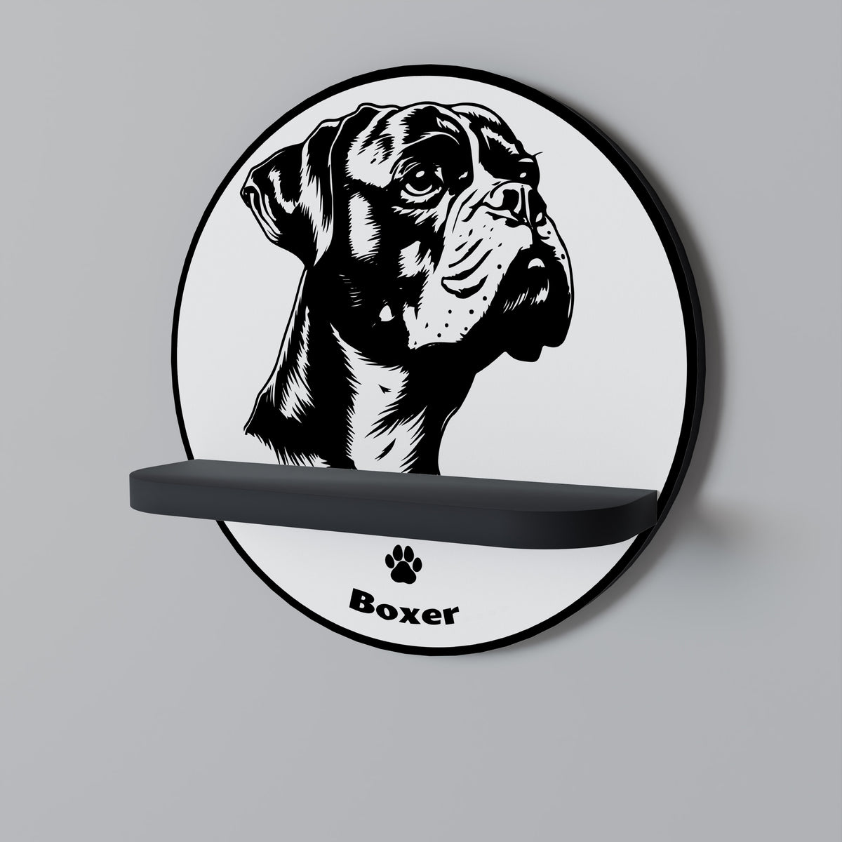 BOXER DOG Art Shelf