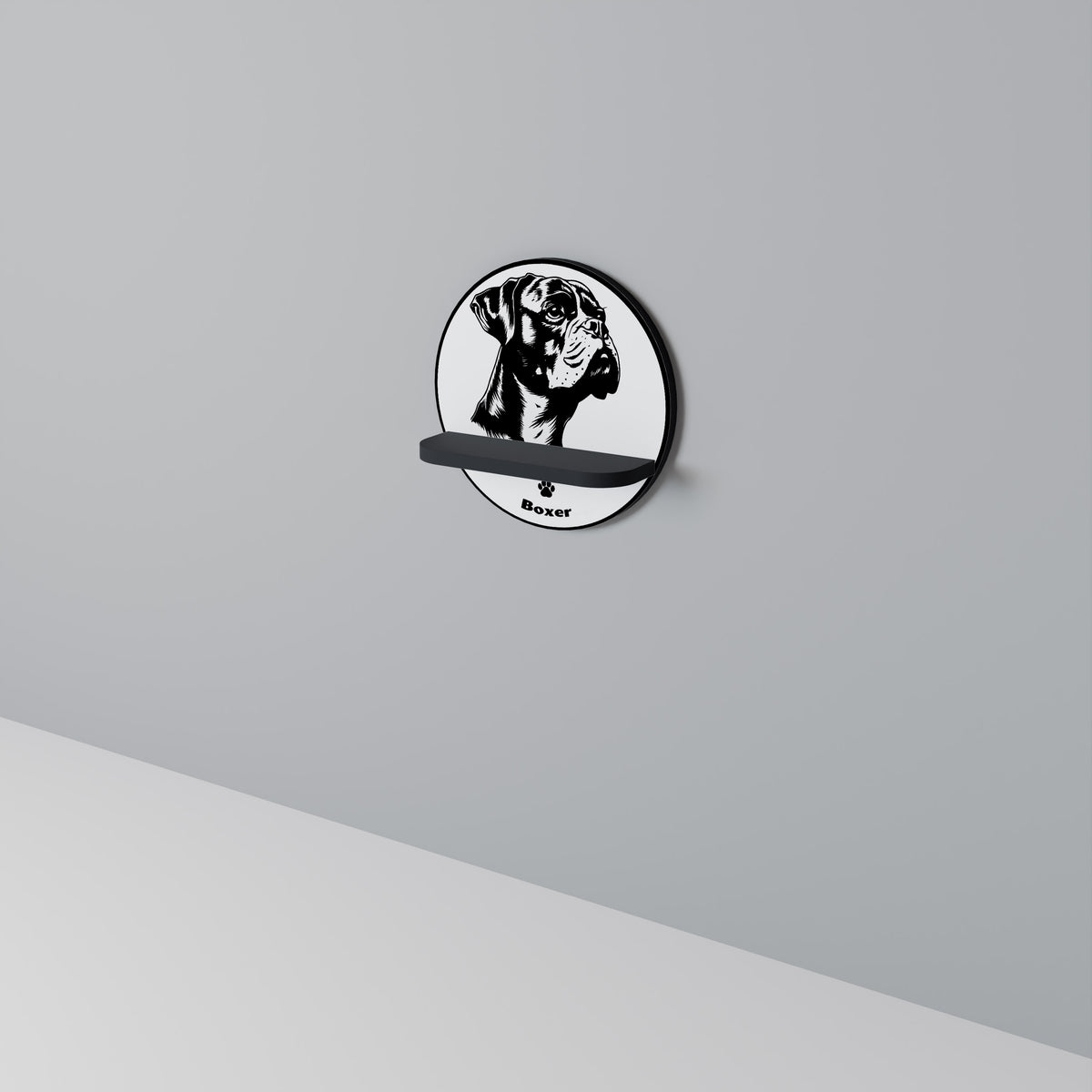 BOXER DOG Art Shelf
