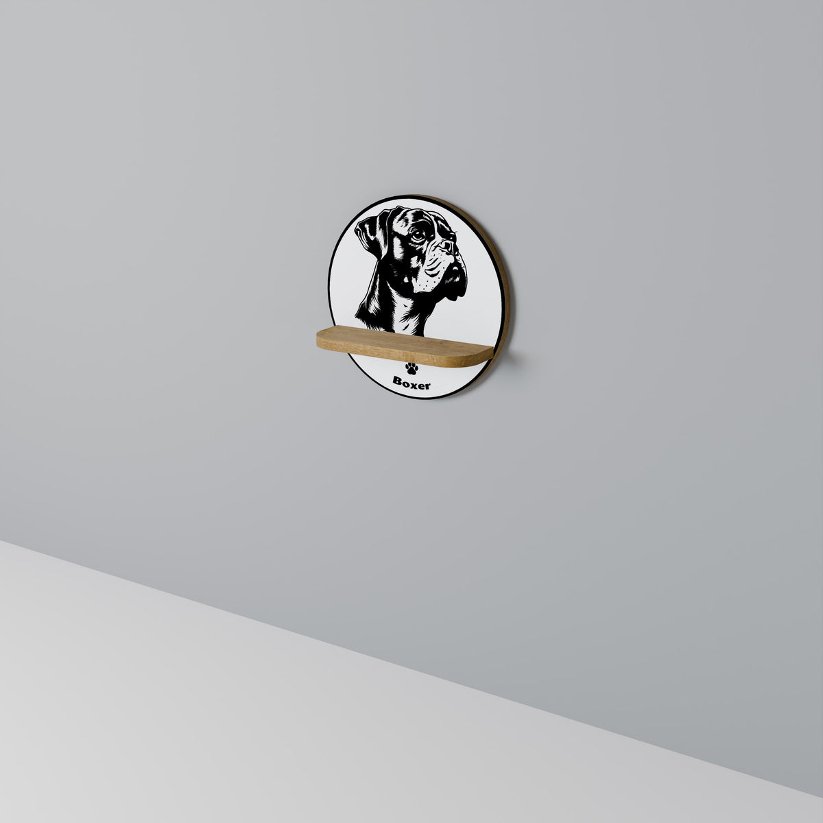 BOXER DOG Art Shelf