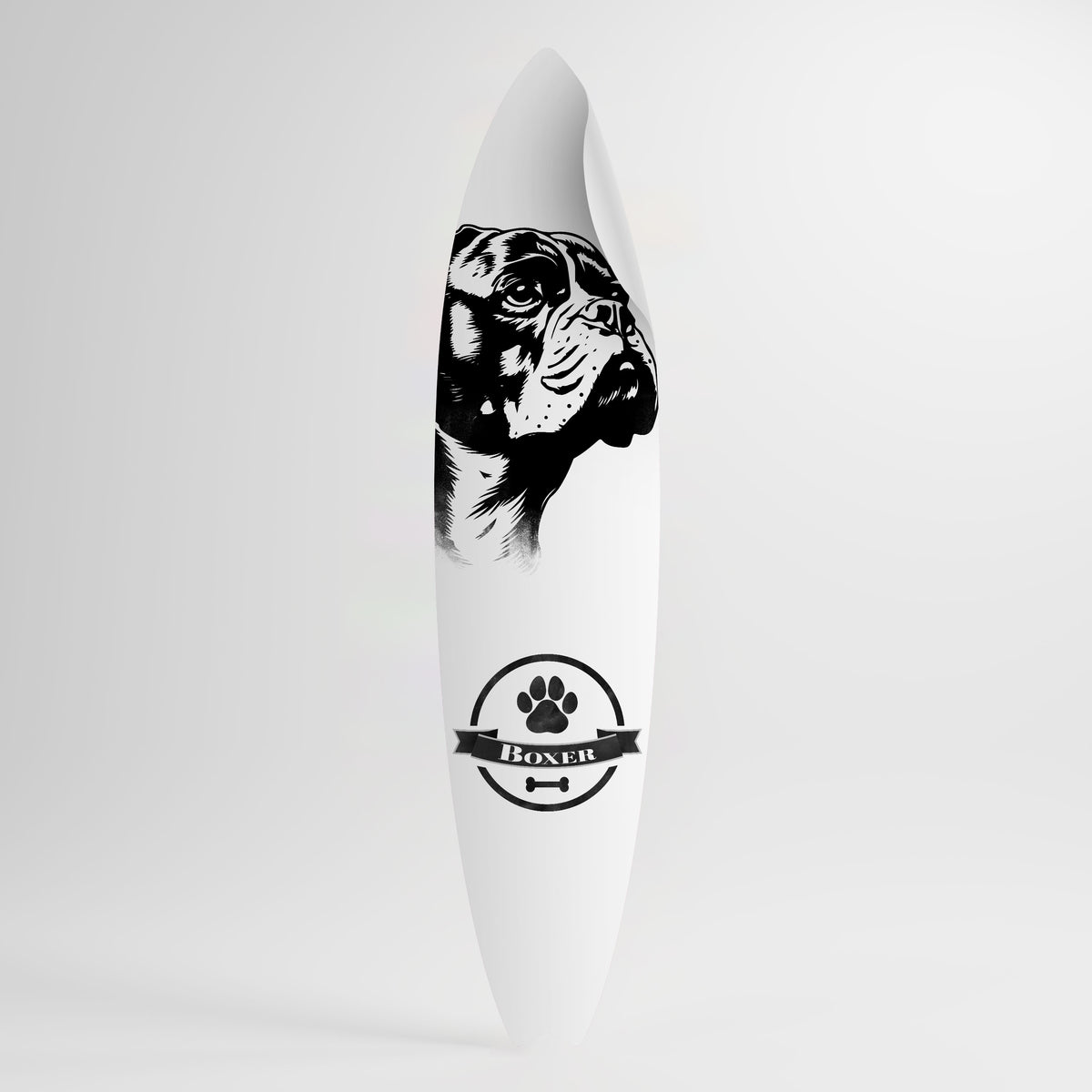 BOXER DOG Peel and Stick Surfboard Sticker