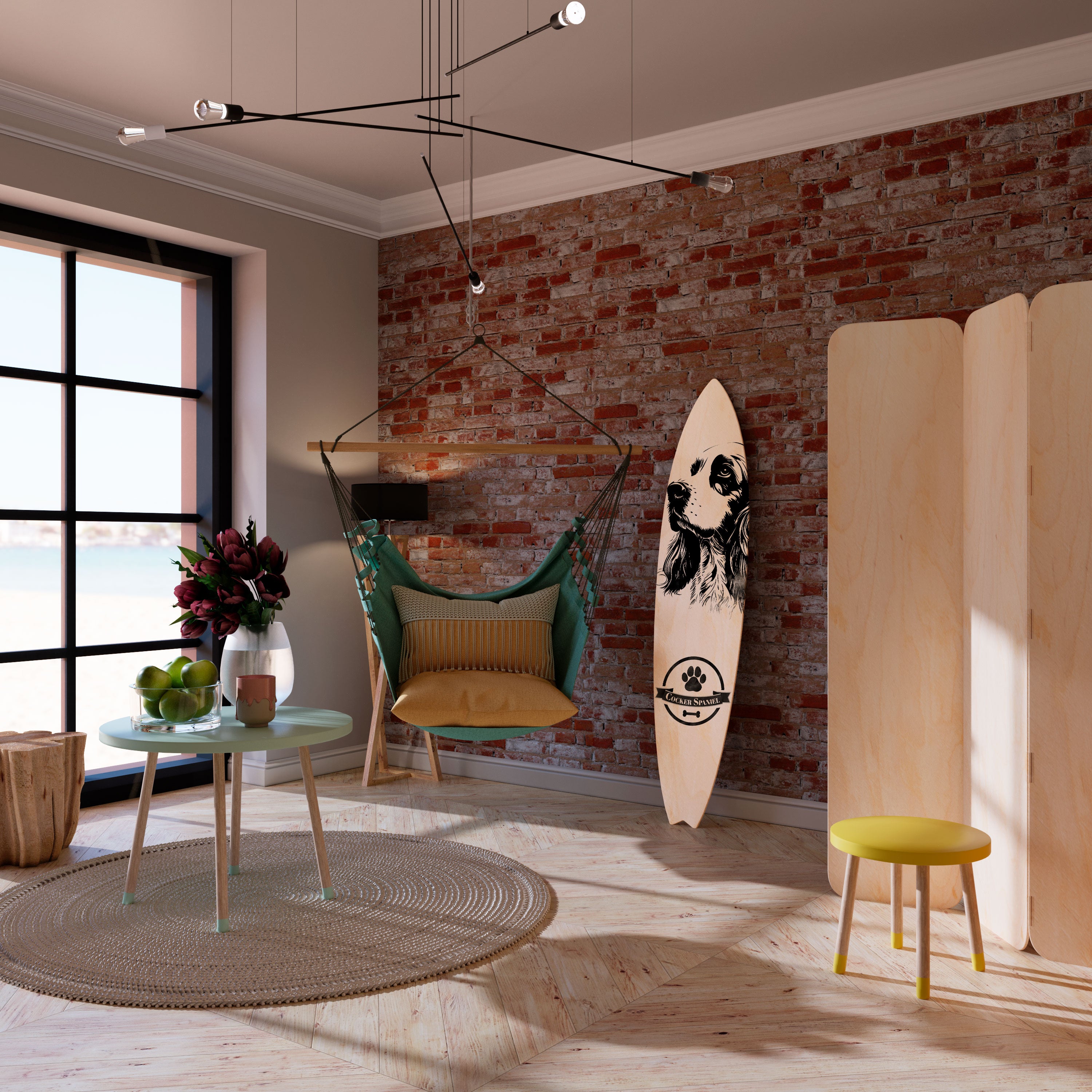 ENGLISH COCKER SPANIEL Surfboard Decorative Panel