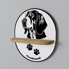 COONHOUND DOG Art Shelf