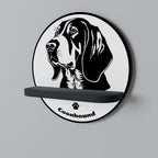 COONHOUND DOG Art Shelf