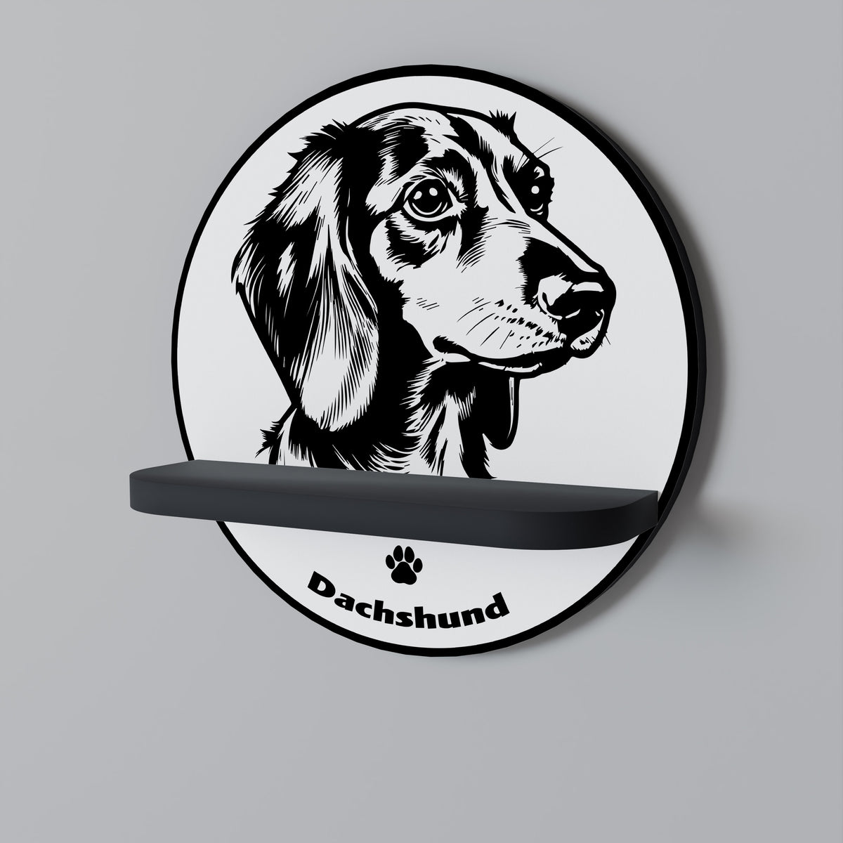 DACHSHUND DOG Art Shelf