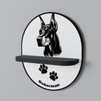 DOBERMAN DOG Art Shelf