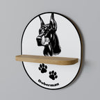 DOBERMAN DOG Art Shelf