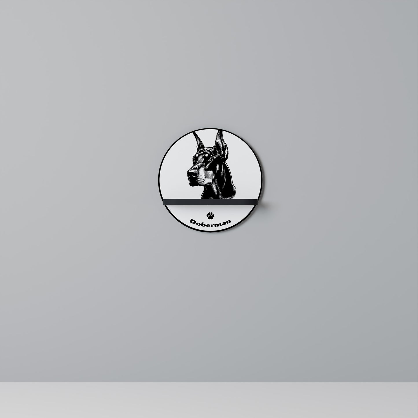 DOBERMAN DOG Art Shelf