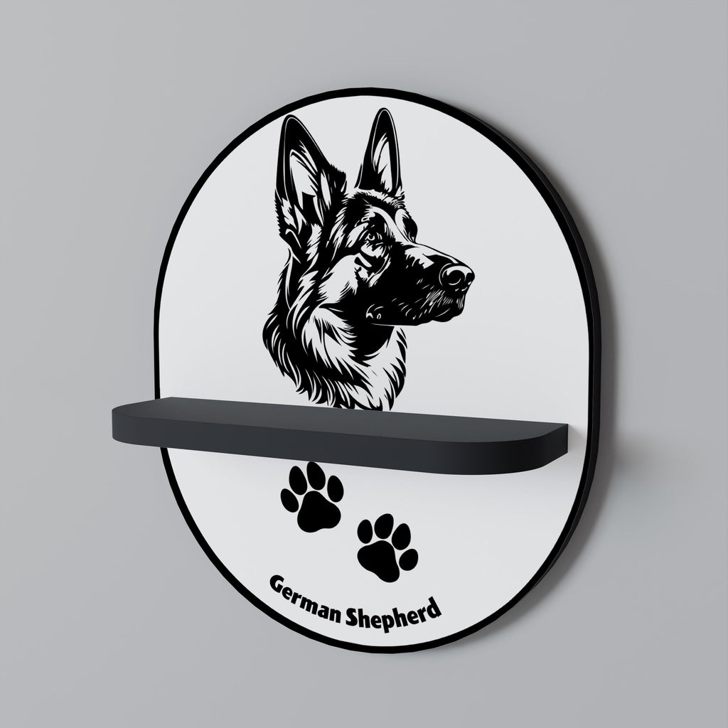 Étagère ovale GERMAN SHEPARD en finition noire