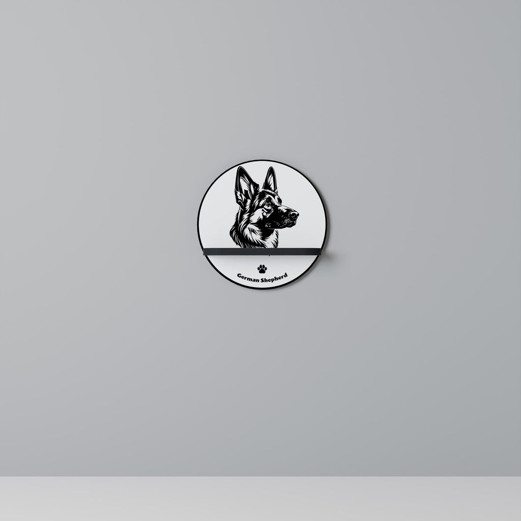 Étagère ronde GERMAN SHEPARD en finition noire