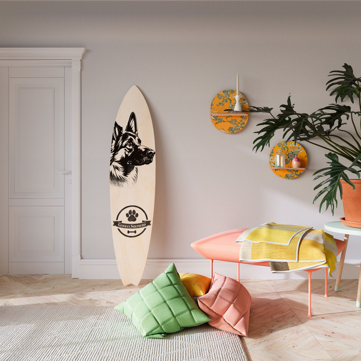 GERMAN SHEPARD Surfboard Decorative Panel