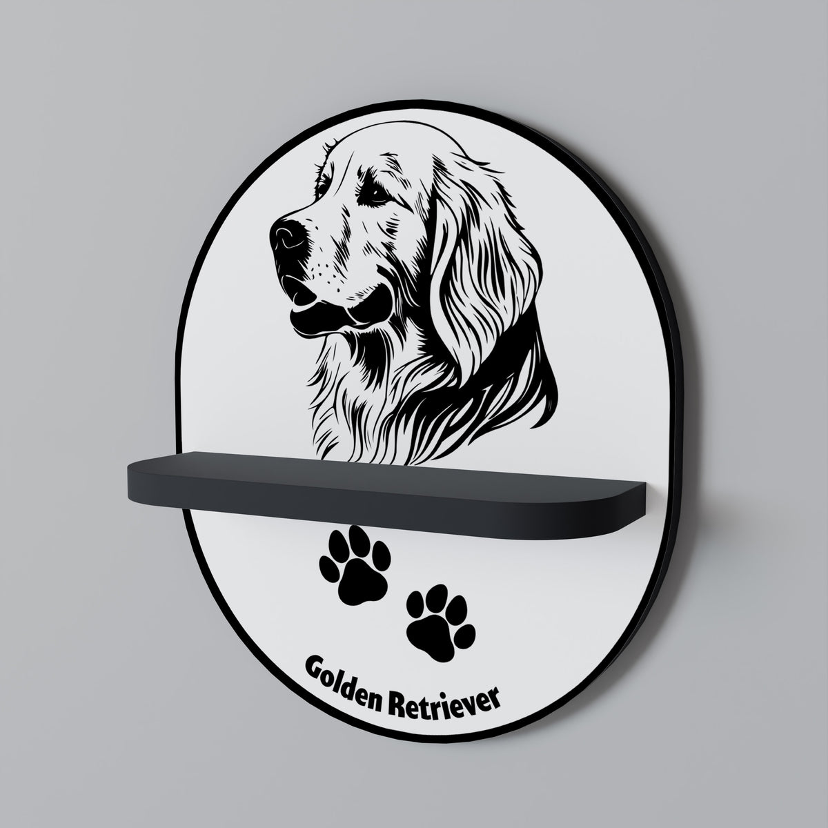 GOLDEN RETRIEVER Art Shelf