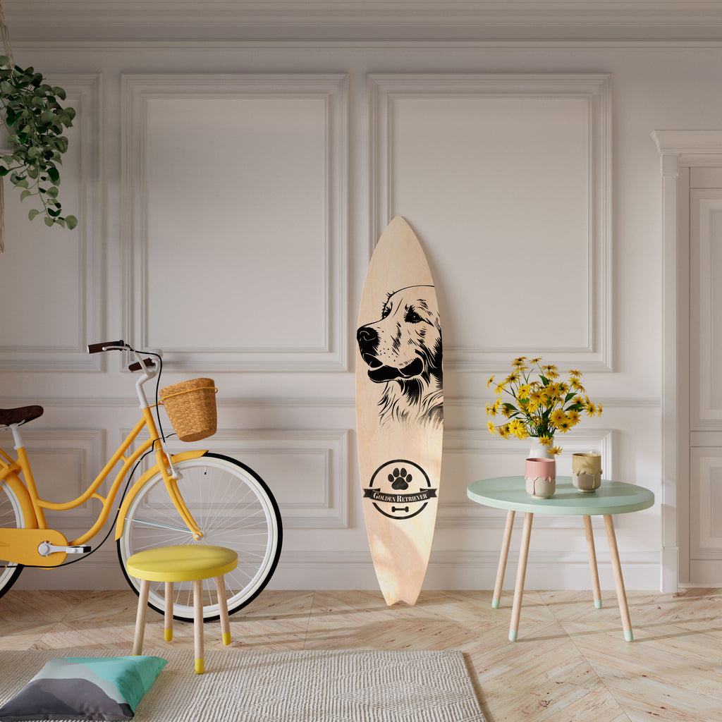 GOLDEN RETRIEVER Surfboard Decorative Panel