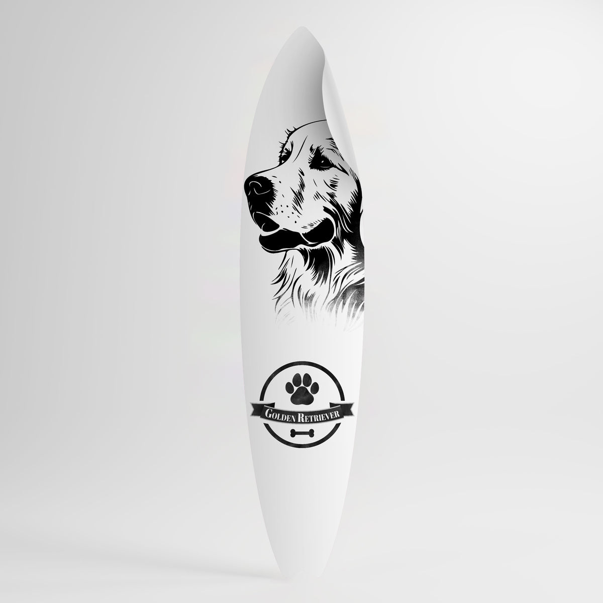 GOLDEN RETRIEVER Peel and Stick Surfboard Sticker