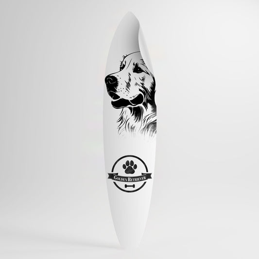 GOLDEN RETRIEVER Peel and Stick Surfboard Sticker