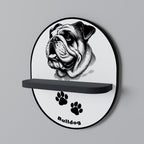 BULLDOG DOG Art Shelf