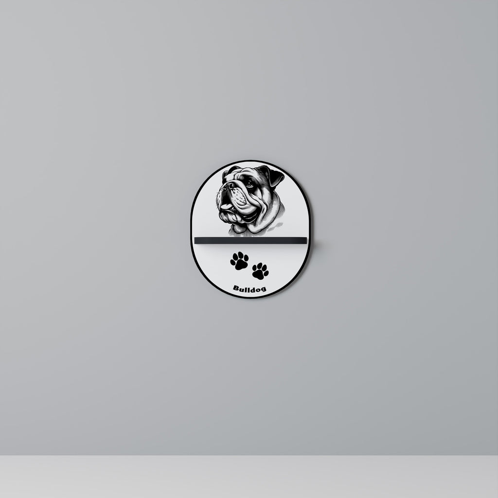 Étagère ovale BULLDOG DOG en finition noire