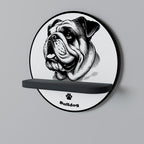 BULLDOG DOG Art Shelf