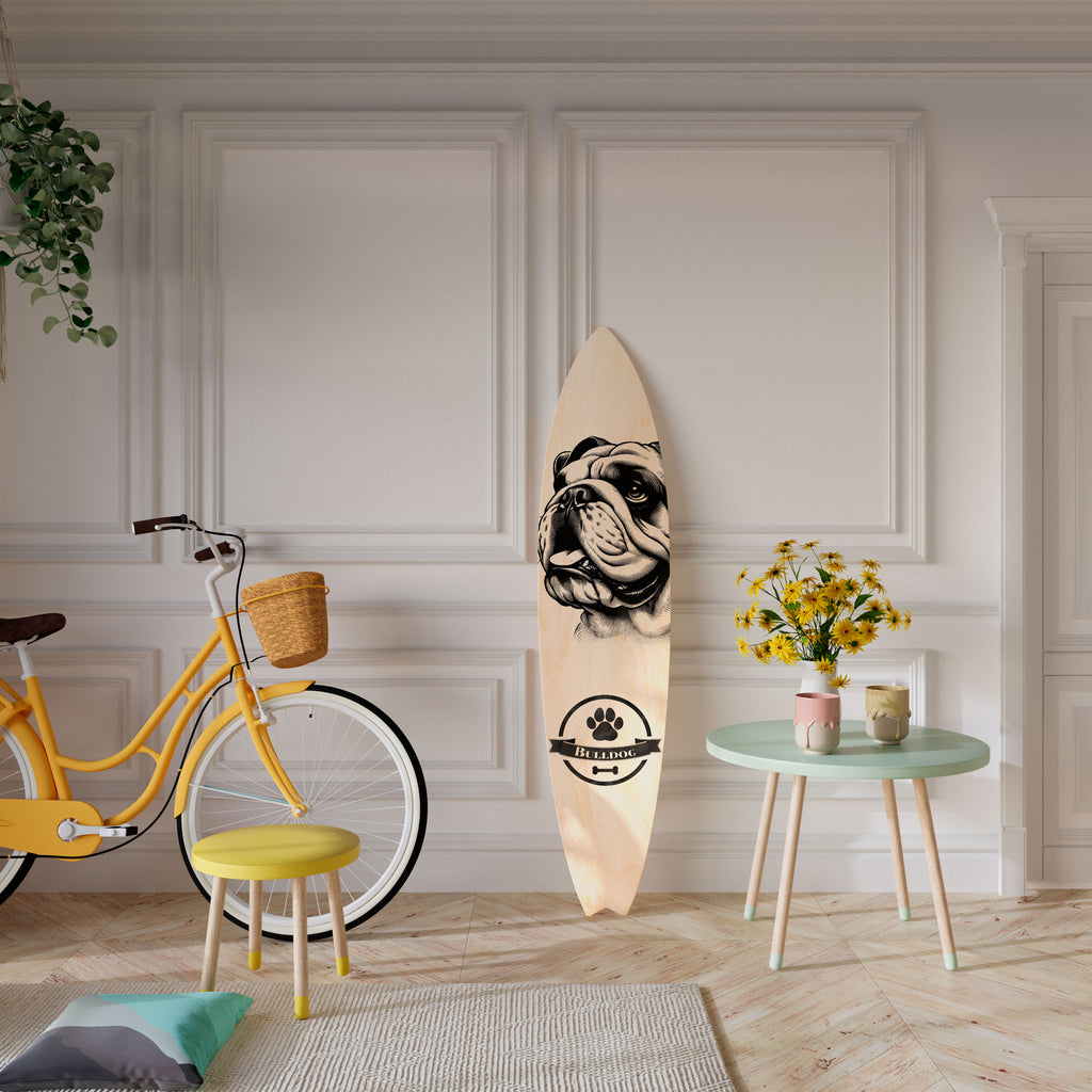 BULLDOG DOG Surfboard Decorative Panel