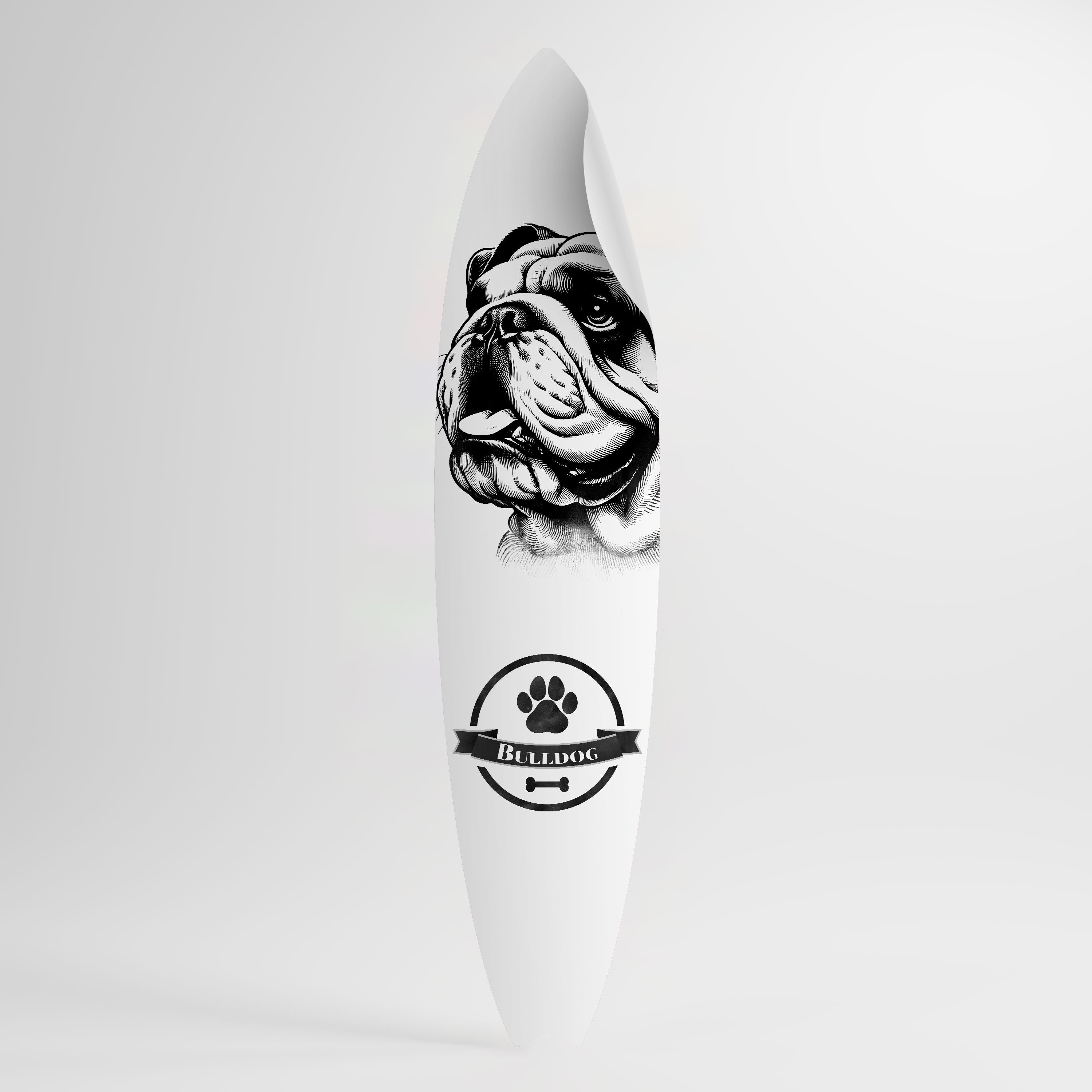 BULLDOG DOG Peel and Stick Surfboard Sticker