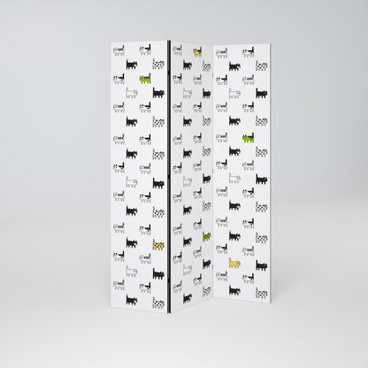 CATS COMPILATION 3-Panel Room Divider