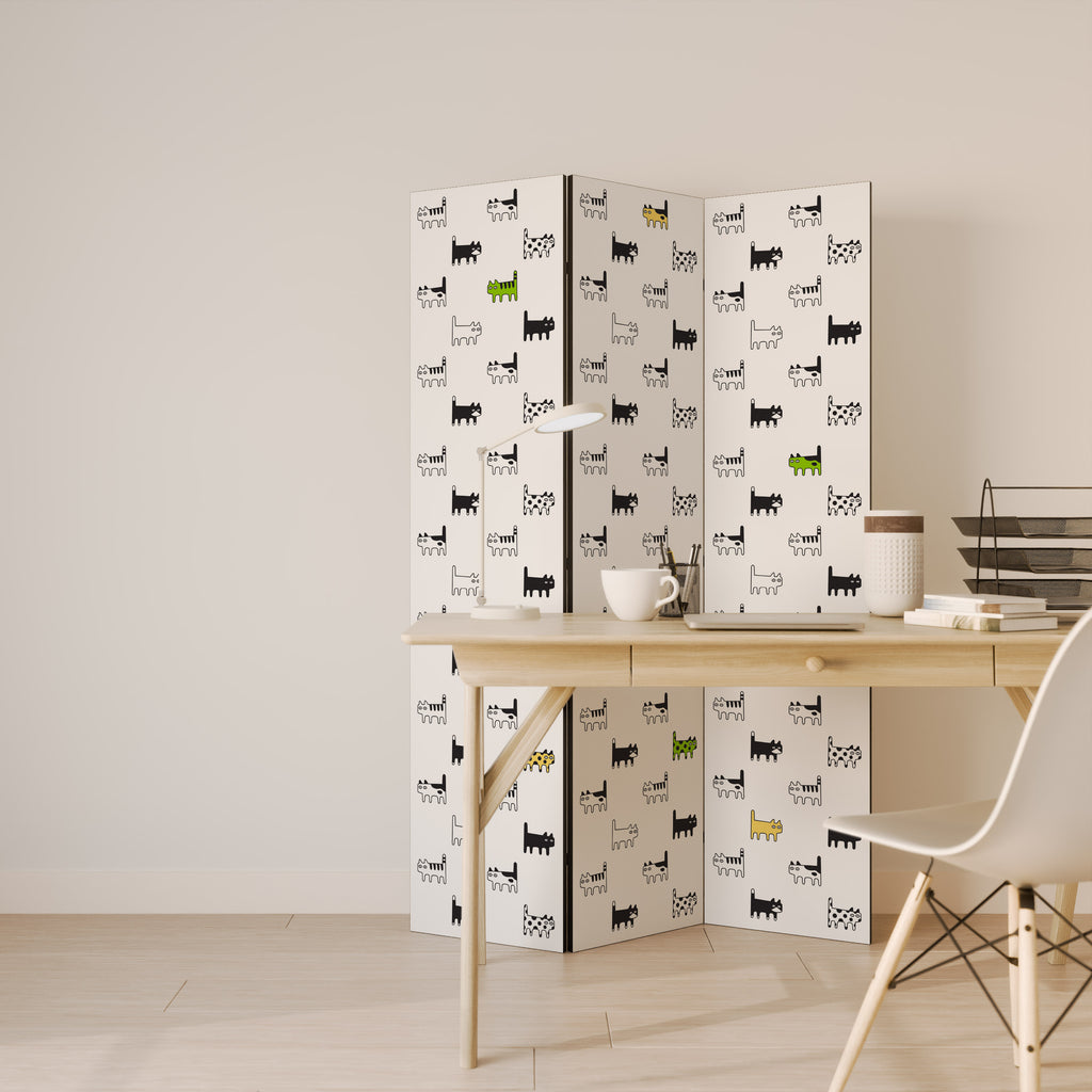 CATS COMPILATION 3-Panel Room Divider