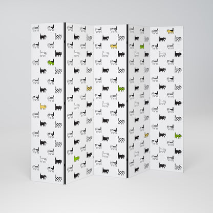 CATS COMPILATION 5-Panel Room Divider