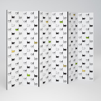 CATS COMPILATION 6-Panel Room Divider