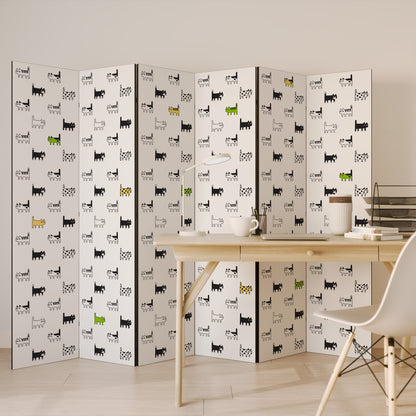 CATS COMPILATION 6-Panel Room Divider