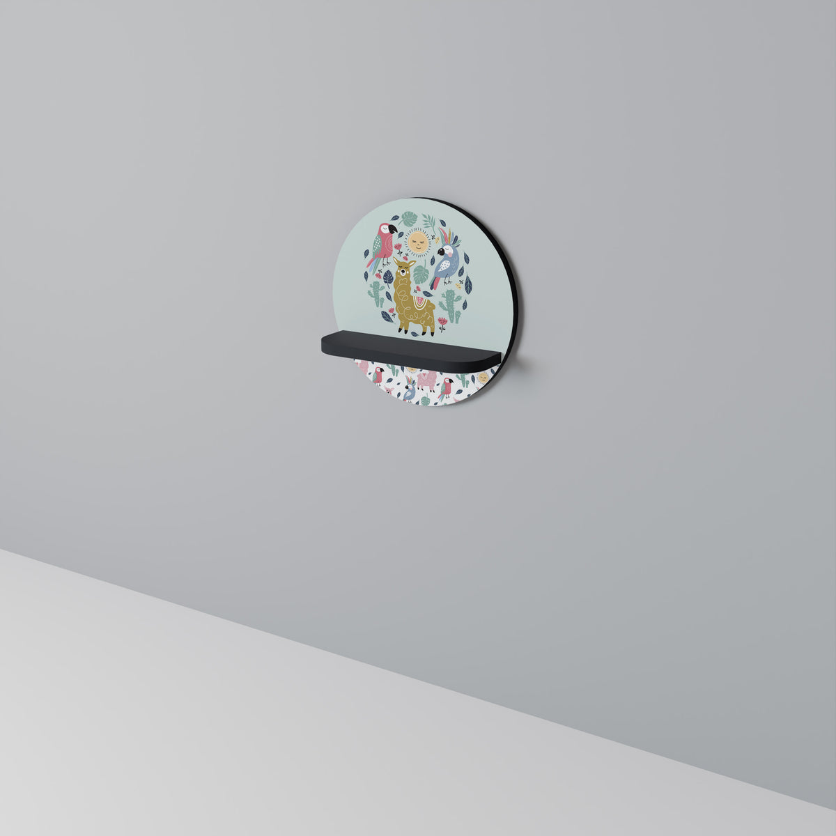 COLORFUL ALPACAS Art Shelf