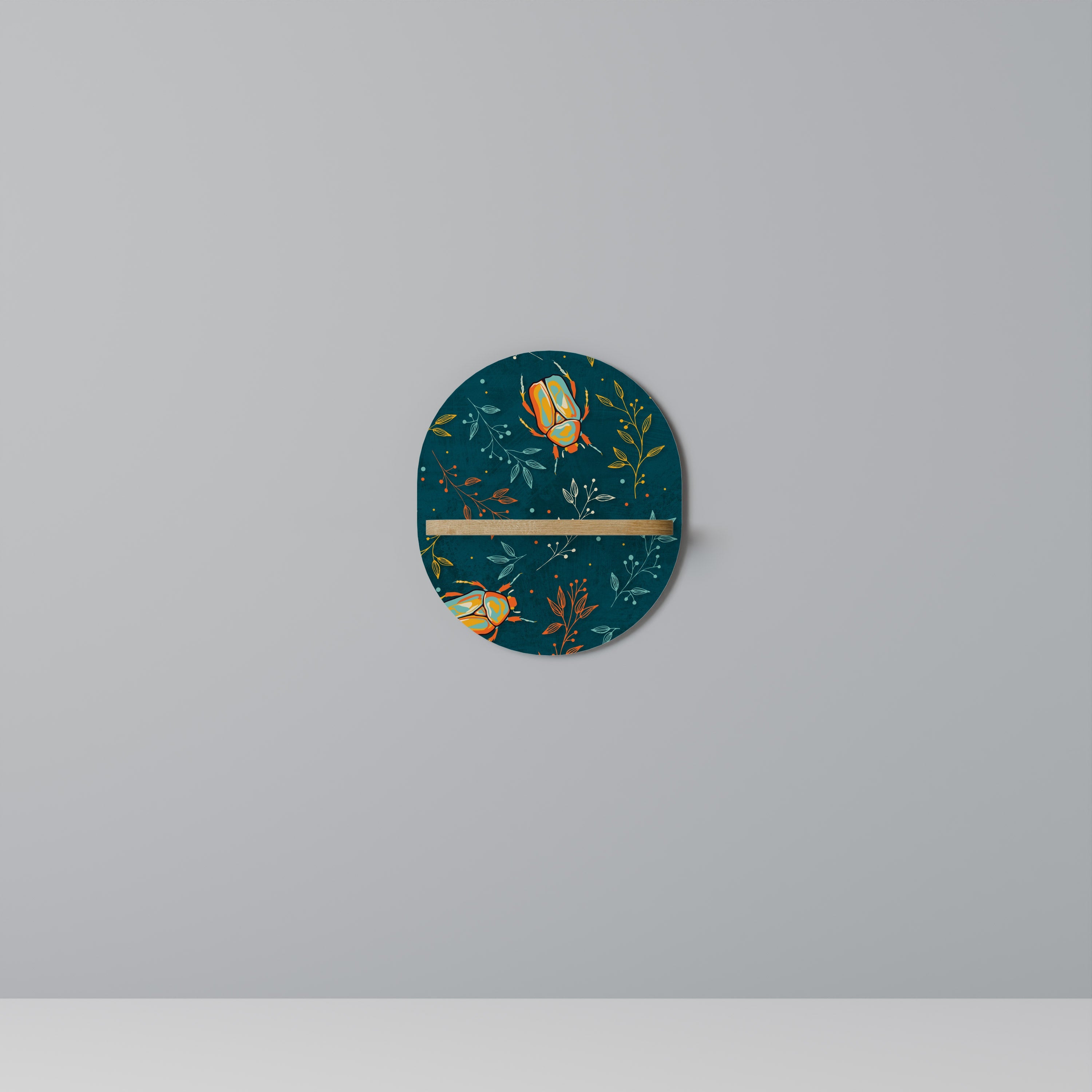 Étagère ovale effet chêne INSECTES D'AUTOMNE