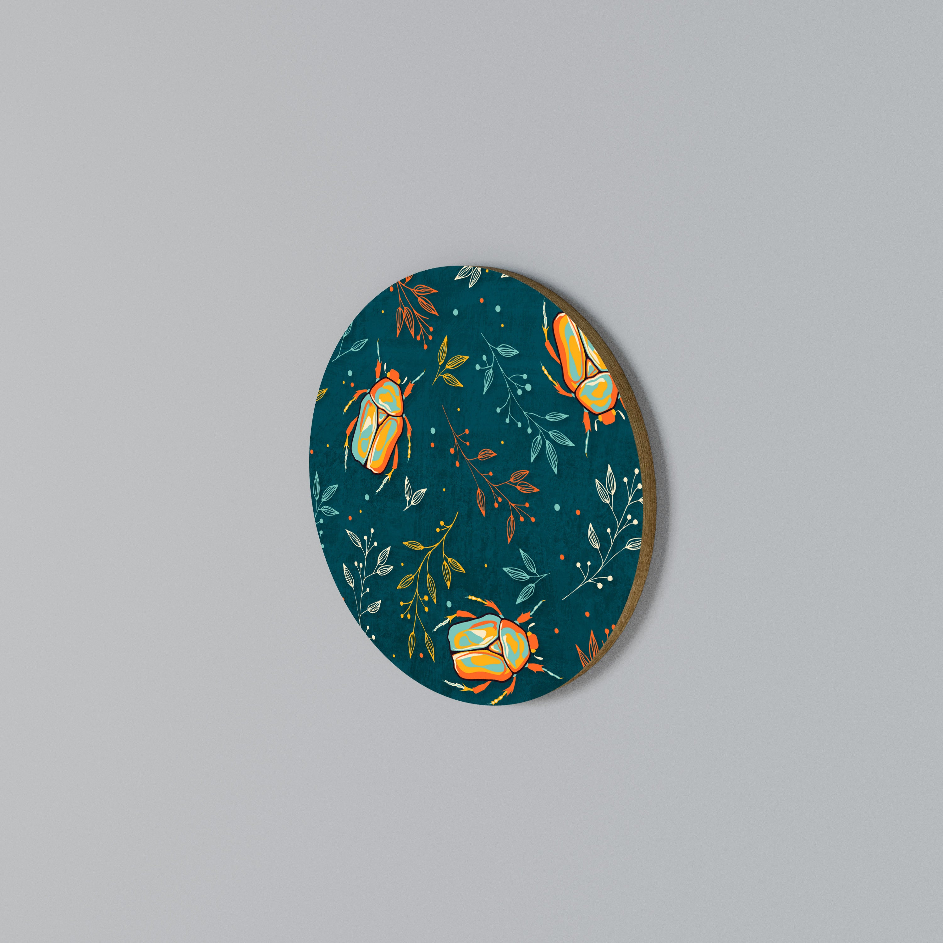 AUTUMN INSECTS Round Wall Art